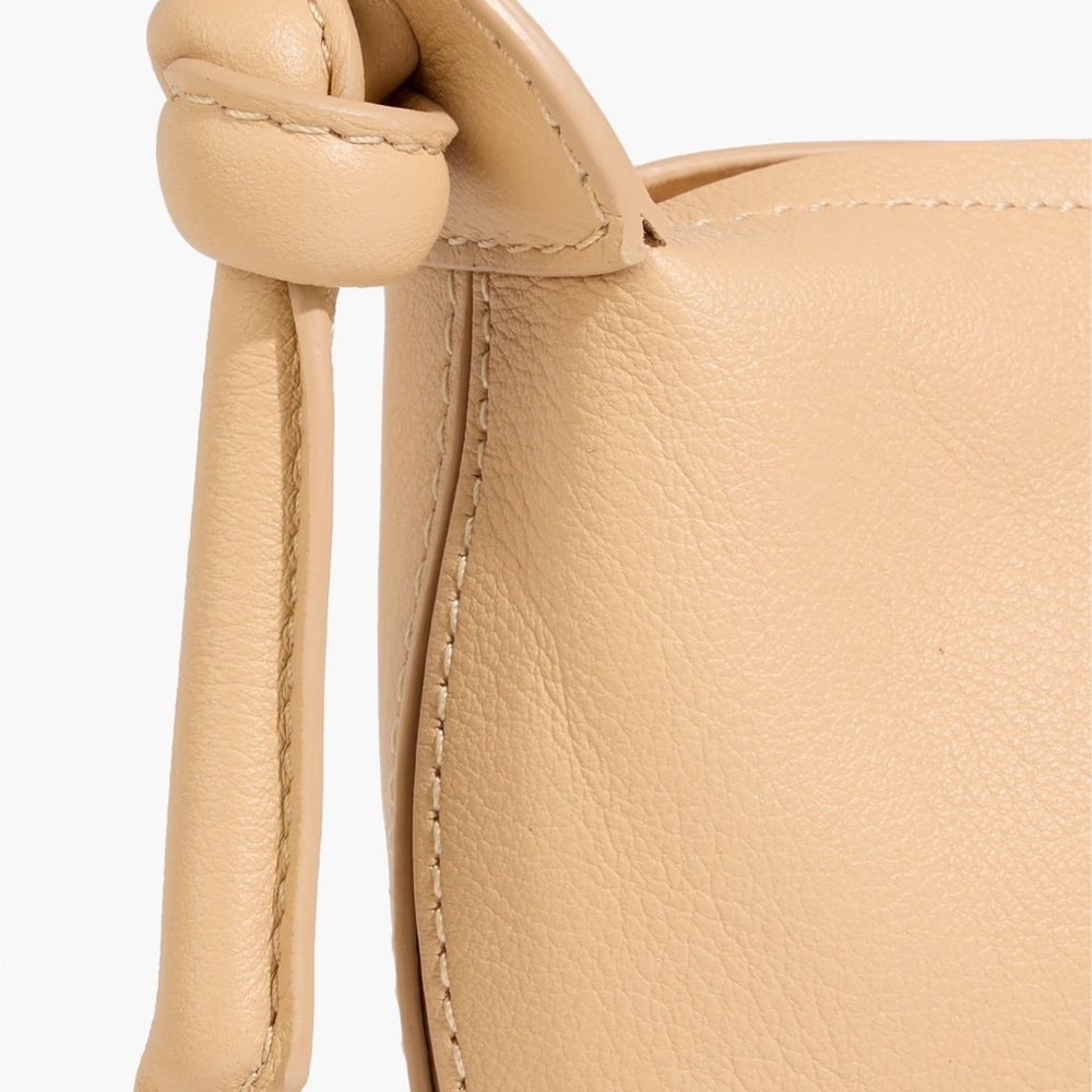 Mansur Gavriel Beige Mini Crescent Shoulder Bag - Picture 4 of 10